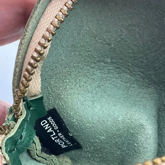 Portland Leather Goods Fortune Cookie Coin Pouch Charm Emerald Green - Picture 7 of 9